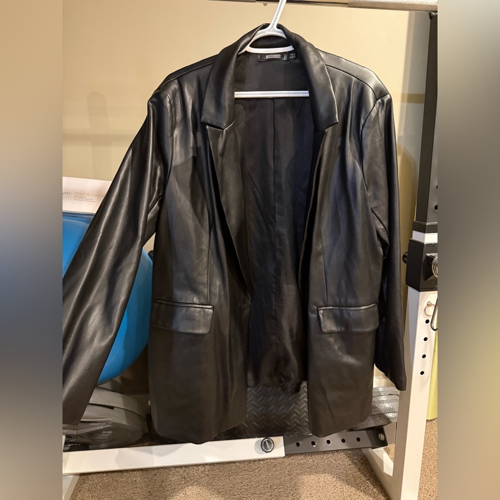 Black leather jacket